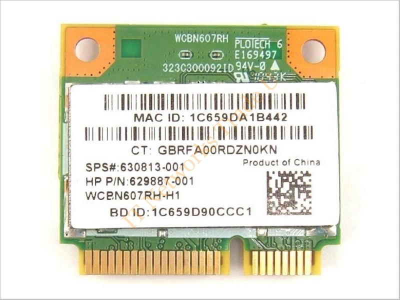 629887-001 HP Mini PCI-Express 802.11a/b/g/n WiFi Wireless Lan (WLAN) Network Adapter with Integrated BlueTooth Wireless LAN Card