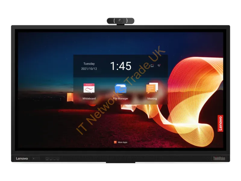 62F3KATCWW - Lenovo Thinkvision T65 Computer Monitor 65" 3840 X 2160 Pixels 4K Ultra Hd Led Touchscreen Black