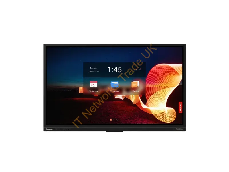 62F4KATCUS - Lenovo Thinkvision T75 Led Display 75" 3840 X 2160 Pixels 4K Ultra Hd Touchscreen Black