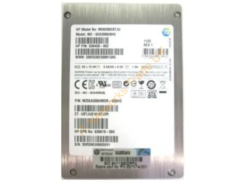 637074-001 - Hpe 637074-001 Internal Solid State Drive 200 Gb 2.5" Serial Ata