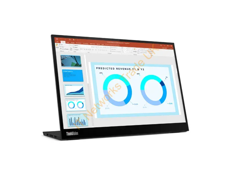 63AAUAR6US - Lenovo Thinkvision M14D Led Display 14" 2240 X 1400 Pixels 2.2K Black