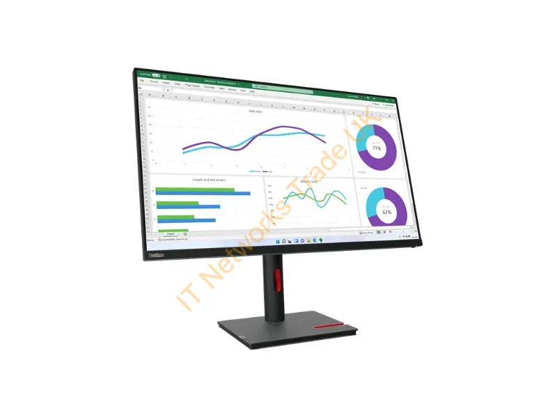 63D3GAR1US - Lenovo Thinkvision T32H-30 Computer Monitor 31.5" 2560 X 1440 Pixels Quad Hd Led Black