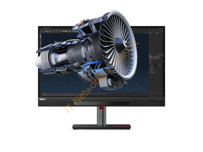 63F1UAR3US - Lenovo Thinkvision 27 3D Led Display 27" 3840 X 2160 Pixels 4K Ultra Hd Black