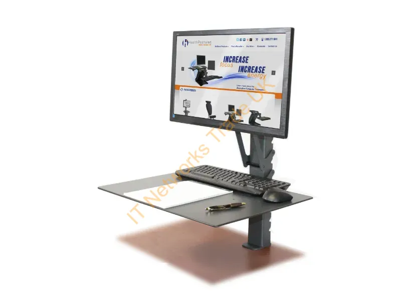 6400 - Healthpostures Taskmate Ez Black Pc Multimedia Stand