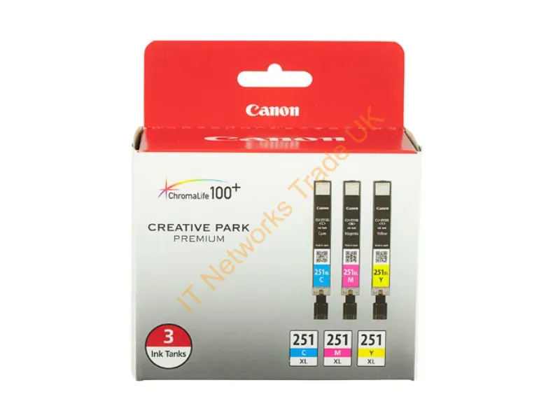 6449B009 - Canon Cli-251 Xl Ink Cartridge Original Photo Cyan, Photo Magenta, Photo Yellow