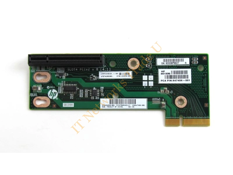 647406-001 HP PCI-Express Low Profile Riser Board for ProLiant DL380e G8 Server Server Accessory