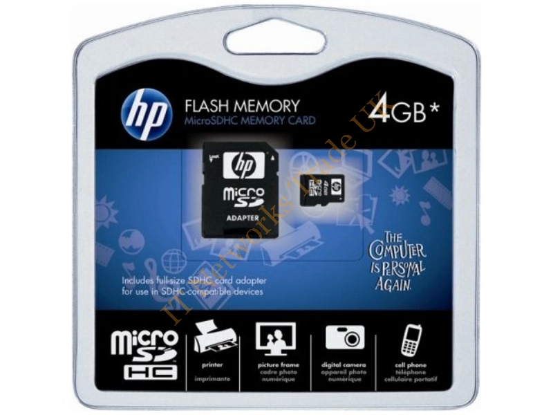 647444-B21 HP 4GB microSD High Capacity Class 6 Media Card Flash Memory