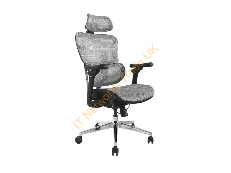 651050 - Equip Ergonomic Premium Office Chair with Headrest and Armrests, Grey