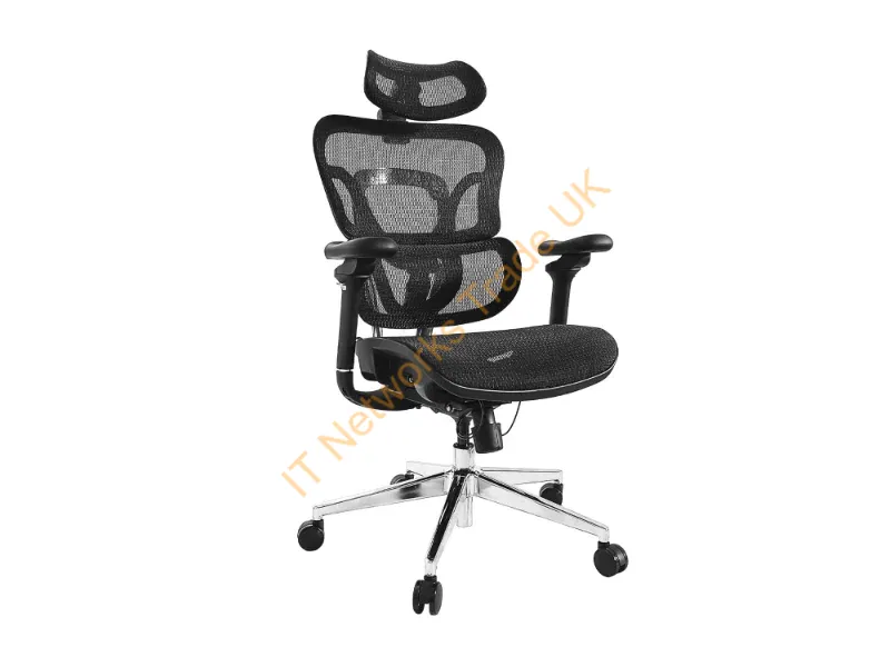 651051 - Equip Ergonomic Premium Office Chair with Headrest and Armrests, Black