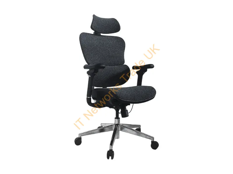 651052 - Equip Ergonomic Premium Office Chair with Headrest and Armrests, Blue Black