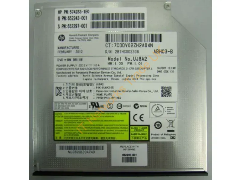 652297-001 - Hpe 652297-001 Optical Disc Drive Internal DvdRw Black