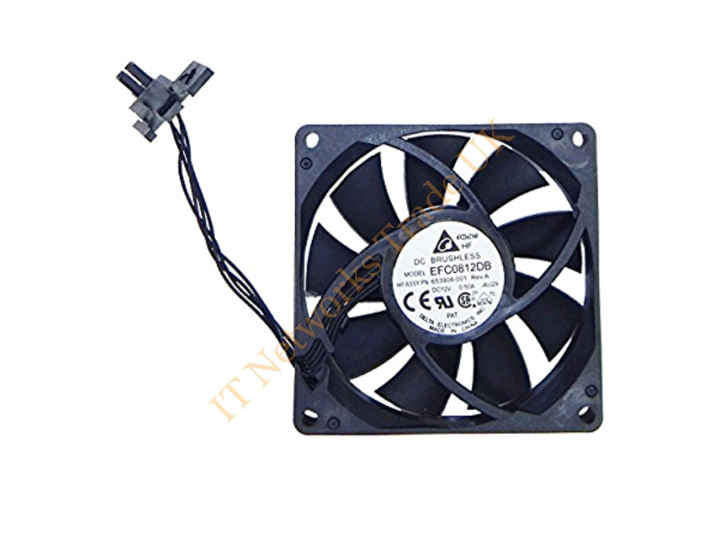 653908-001 HP 80x80x15 Riser Memory Fan Assembly for Z620 Desktop Workstation Cooling Fan