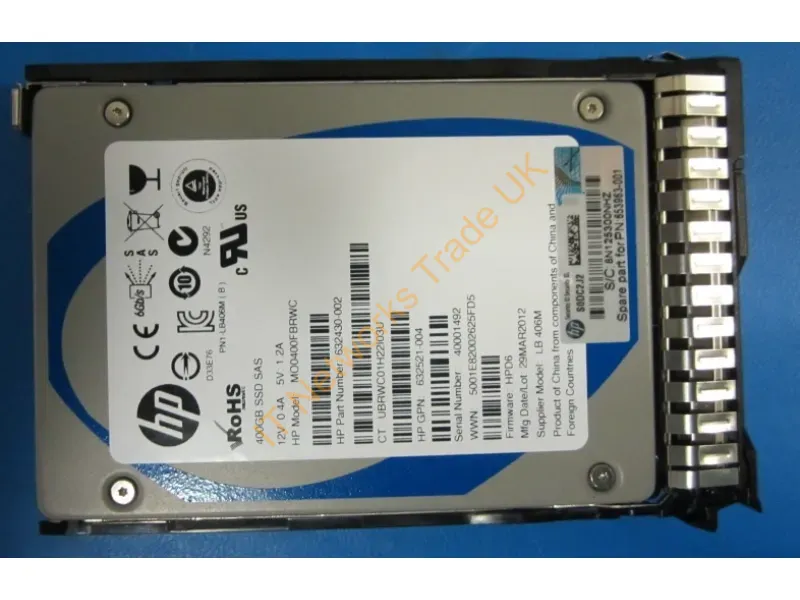 653963-001 - Hpe 653963-001 Internal Solid State Drive 400 Gb 2.5" Sas Mlc