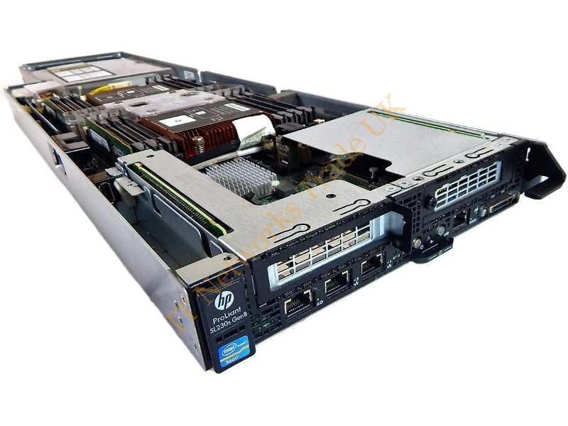 659049-B21 HP ProLiant Sl230s G8- 2x Xeon 8-Core E5-2670/2.6GHz 8GB DDR3 Ram 2x Gigabit Ethernet 2-Way 1u Half Width Server Tray Server System
