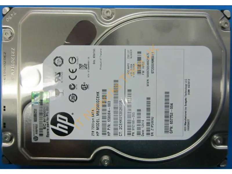 659570-001 - Hewlett Packard Enterprise 2TB non-hot-plug SATA HDD HDD 2000GB Serial ATA internal hard drive