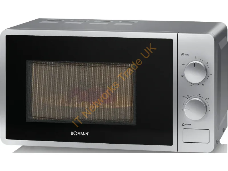 660142 - Bomann MW 6014 CB Silver Solo microwave Countertop 20 L 700 W