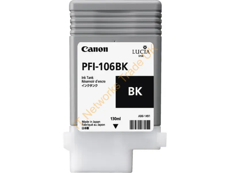 6621B001AA - 6621B001 (Pfi-106 Bk) Ink Cartridge Black, 130Ml