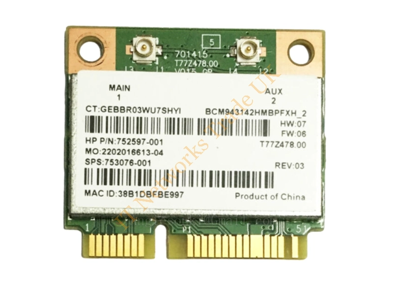 669516-001 HP Broadcom 802.11 ABGN 1x1 Wi-Fi Adapter Wireless LAN Card