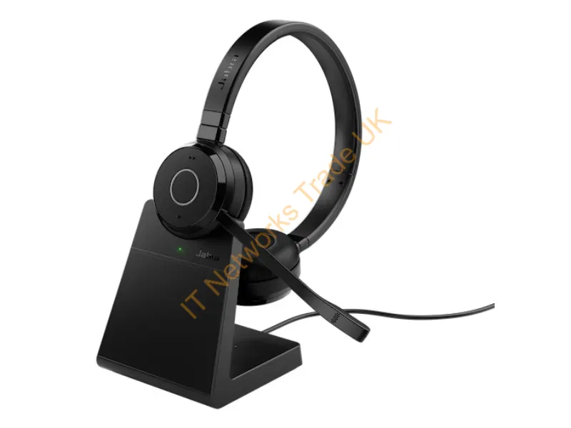 6699-833-399-01 - Jabra Evolve 65 Te Headset Wireless Head-Band Office/Call Center Bluetooth Charging Stand Black