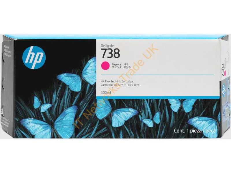676M7A - Hp 738 300-Ml Magenta Designjet Ink Cartridge
