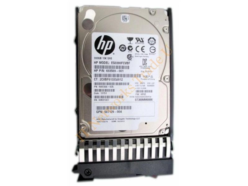 693569-001 - Hewlett Packard Enterprise M6625 300GB 6G SAS 10K rpm SFF (2.5-inch) Dual Port Hard Drive 300GB SAS internal hard drive