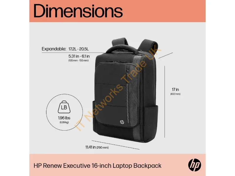6B8Y1AA - HP Renew Executive 16-inch Laptop Backpack