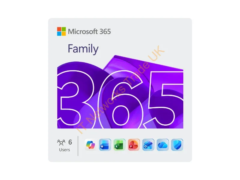 6GQ-00092 - Microsoft Office 365 Family, 1 year