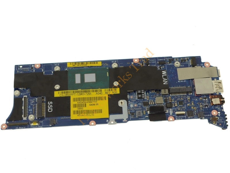 6WFFT Dell System Board 8GB with Intel I7-7500U 2.7GHz CPU for XPS 13 9360 Laptop Laptop Motherboard