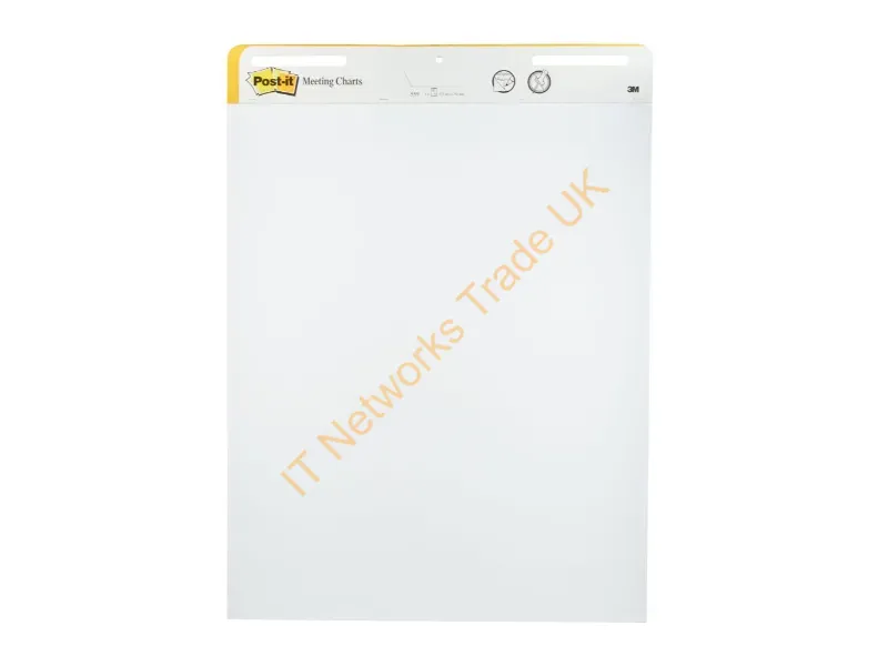 7000050153 - Post-It Pack of 2 Super Sticky Self Stick Meeting Chart 559, White, 30 Sheets/Pad, 63.5x76.2cm