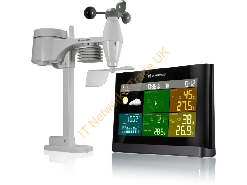 7002550CM3000 - Bresser Optics 7002550CM3000 digital weather station Black, Grey Battery