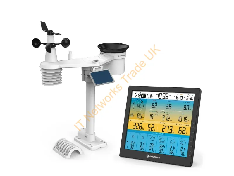 7003220 - Bresser Optics 7003220 digital weather station Black LCD Battery/Solar Wi-Fi