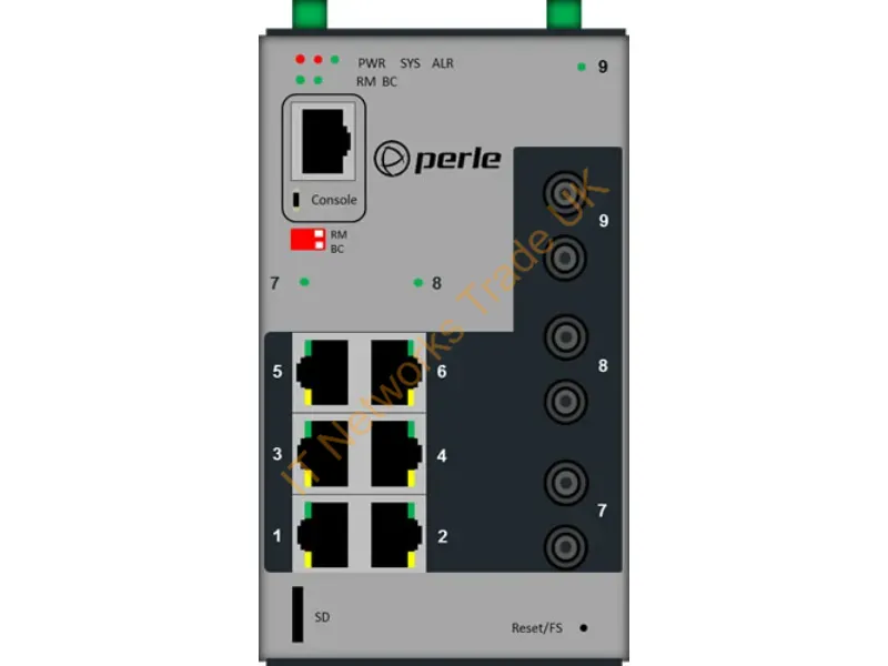 7013680 - Perle Ids-409F3-T2Sd20-Sd40 Managed L2 Gigabit Ethernet (10/100/1000) Black, Gray