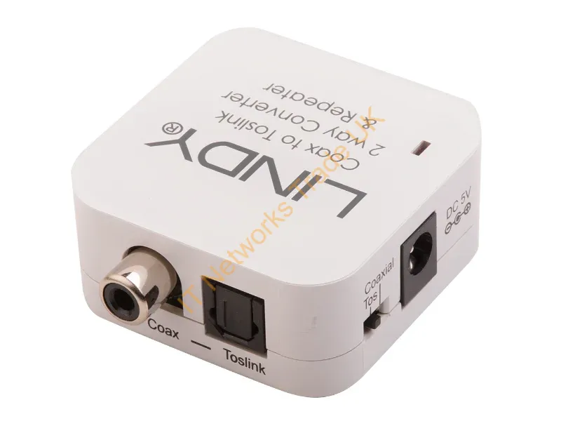 70411 - Lindy TosLink (Optical) and Coaxial Bi-directional Converter