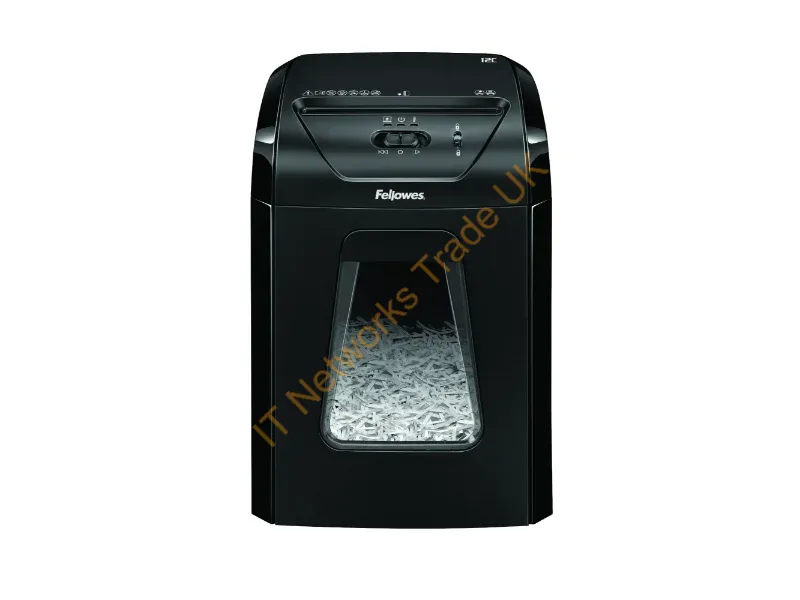 7120101 - Fellowes Powershred 12C paper shredder Cross shredding 22.5 cm Black