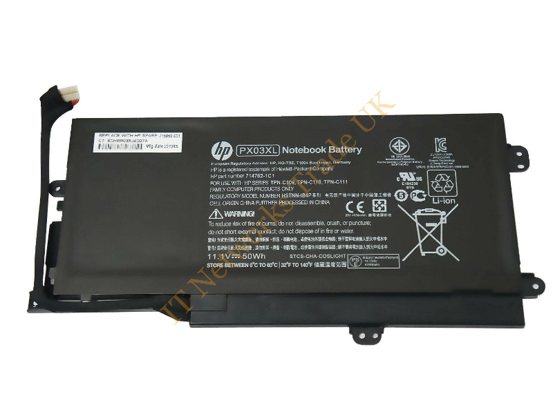 715050-001 HP 3-Cell 4250mAh 50Wh 4.52Ah 11.1V Li-Poly Battery for ENVY 14-k101tx/14-k102tx TouchSmart Ultrabook Laptop Battery