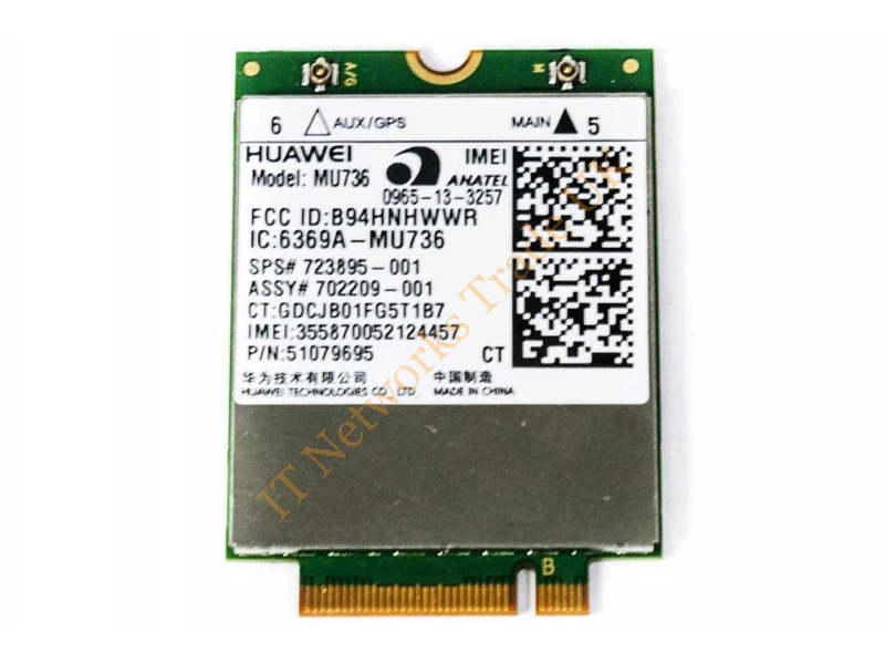723895-001 HP Mini PCI MU736 HS3114 HSPA+ GPS Wireless Mobile Broadband Module with 2 WWAN Wireless LAN Card