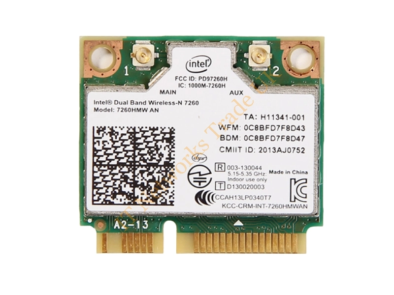 7260.HMWANWB.R Intel Dual Band Wireless-N 7260 PCI-Express Network Adapter Wireless LAN Card