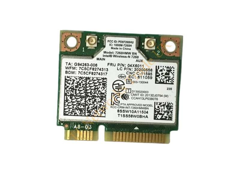 7260HMWBN Intel Wireless-N 7260 PCI Express Half Mini Network Adapter Wireless LAN Card
