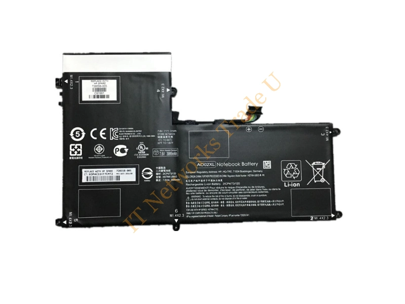 728250-121 HP 2-Cell 30Wh 4.0Ah 7.4V Li-Poly Battery for ElitePad 1000 G2/1000 Laptop Battery