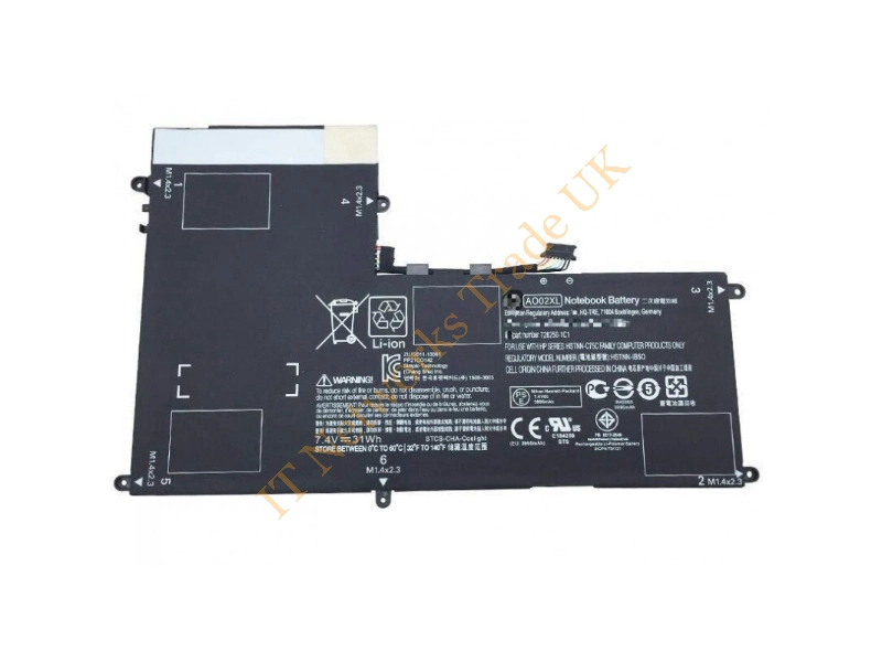 728558-005 HP 2-Cell 4150mAh 30.71Wh 7.4V Li-Ion Battery for ElitePad 1000 G2 Laptop Laptop Battery