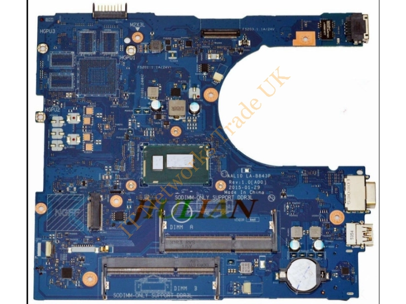 730VM Dell System Board for Inspiron 13 3340 Core i3 1.7GHz (i3-4005 Desktop Motherboard
