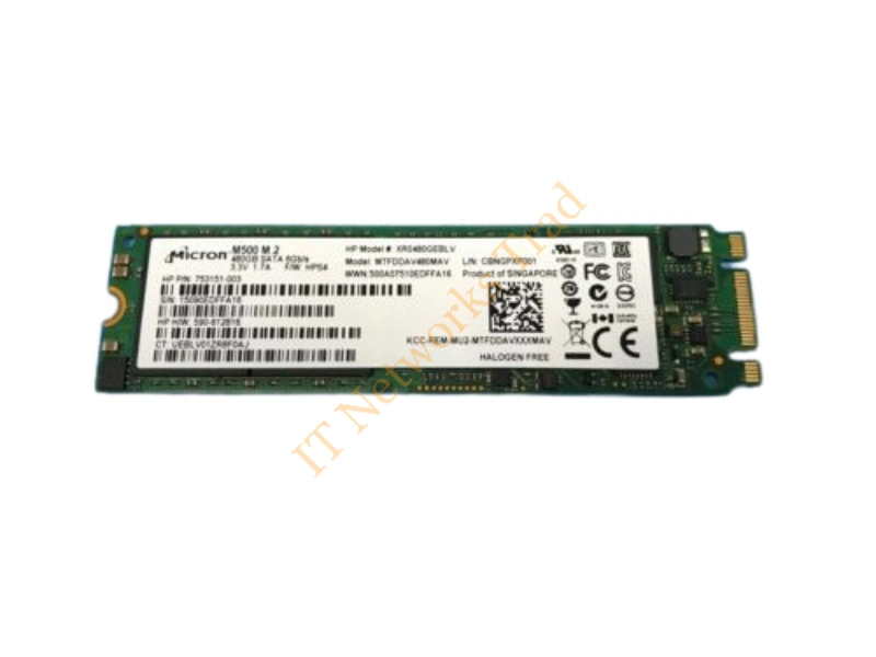 755511-001 HP 480GB Multi-Level Cell (MLC) SATA 6Gb/s M.2 2280 Solid State Drive SSD Storage