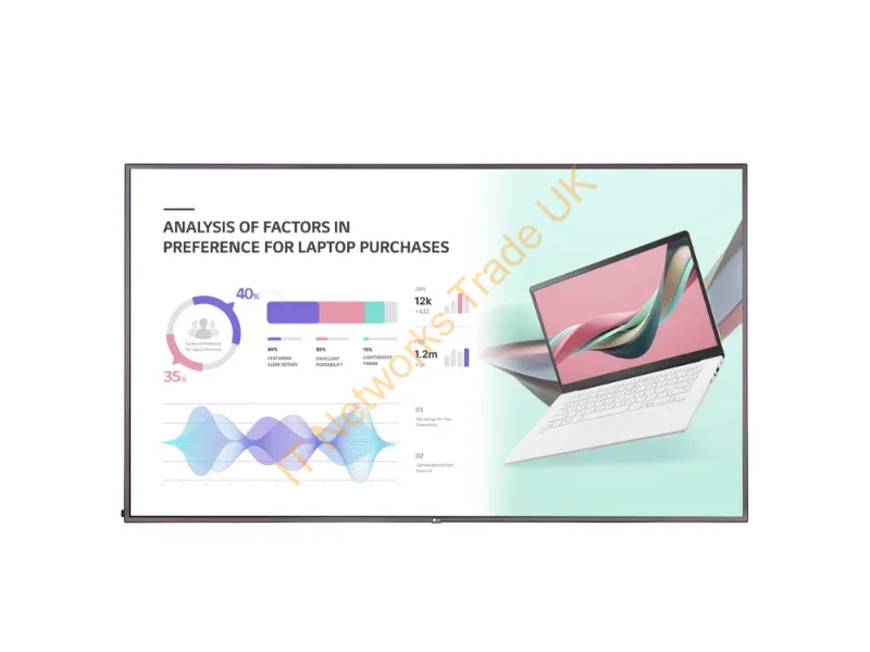 75UH5J-M - LG 75UH5J-M Signage Display Digital signage flat panel 190.5 cm (75") LED Wi-Fi 500 cd/m� 4K Ultra HD Black WebOS 24/7