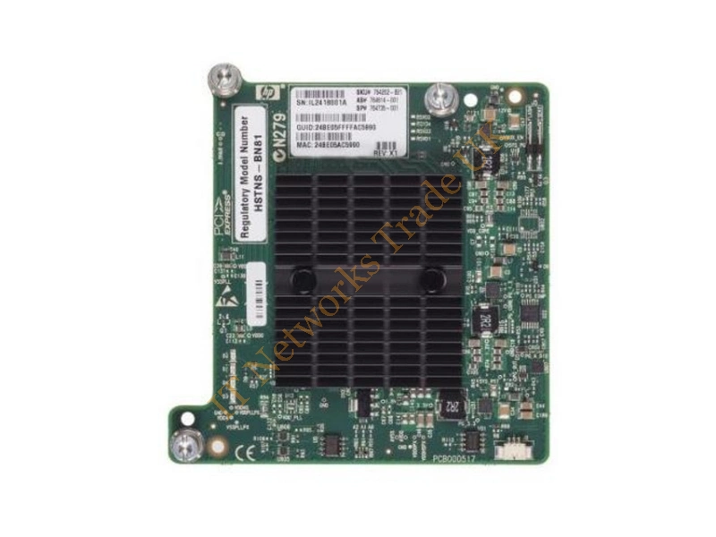 764612-001 HP InfiniBand 544+M QDR 10GB/s Dual Port PCI-Express 3.0 Mezzanine Network Adapter