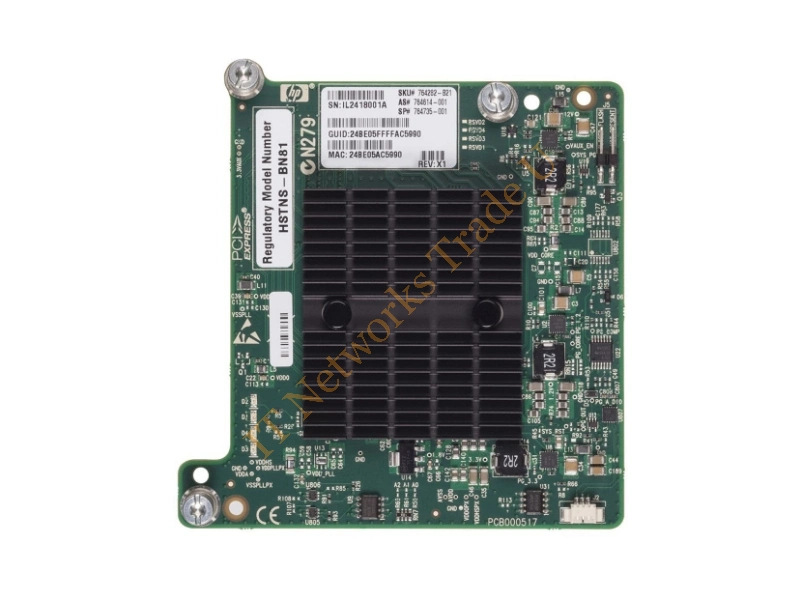 764614-001 HP InfiniBand 544+M 10Gbps Dual Port PCI-Express 3.0 Mezzanine Network Adapter