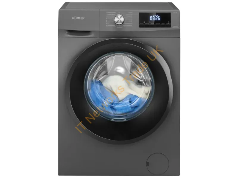 771861 - Bomann WAT 7186 washer dryer Freestanding Front-load Black, Titanium