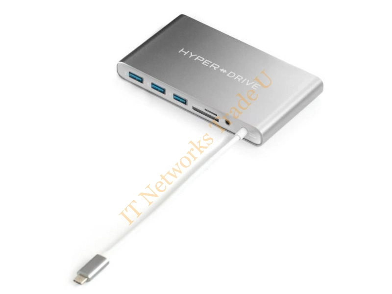 HYPER HyperDrive Ultimate USB-C Hub for MacBook, PC, USB-C Devices Accessory