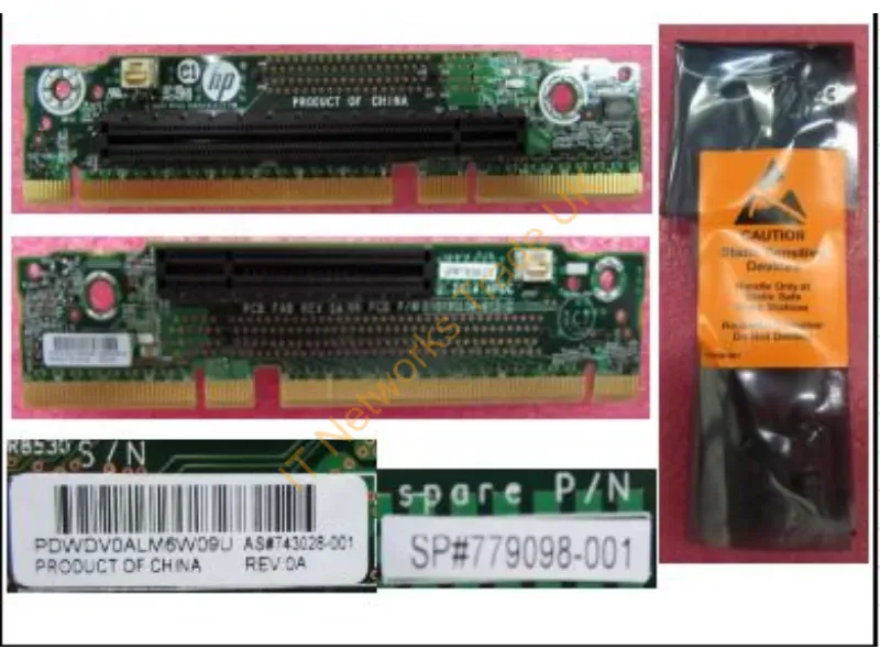 779098-001 HP PCI-Express Riser Board for ProLiant DL160 G9 Server Server Accessory
