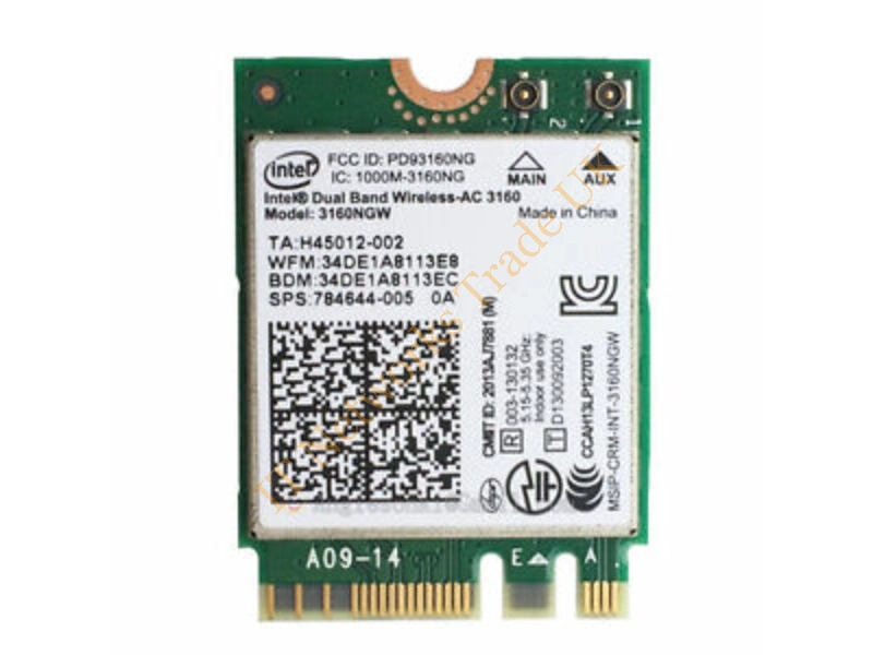 784644-005 HP 15-AB063CL PCle+USB NGFF MOW Wireless Wifi Network Card Wireless LAN Card