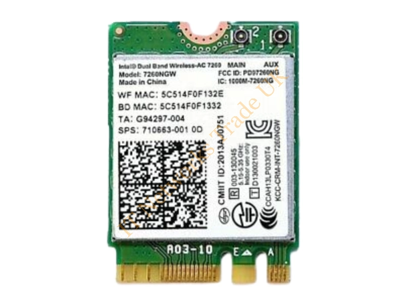784649-005 Intel 7260NGW Dual Band Wireless-N 7260 Bluetooth 4.0 Card Wireless LAN Card